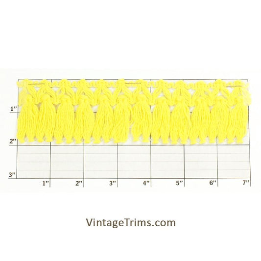 Tassel Fringe 2" (Per Yard) Canary Yellow