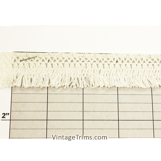 White Decorative Brush Fringe 1"