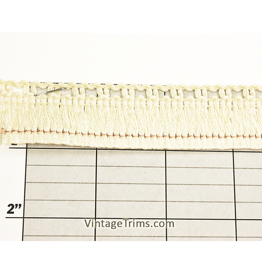 Off-White Rayon Decorative Brush Fringe 1"