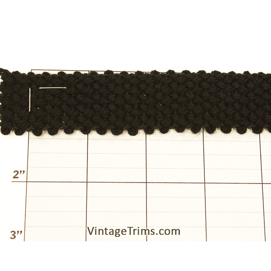 Black Wool Braid 1-1/8"