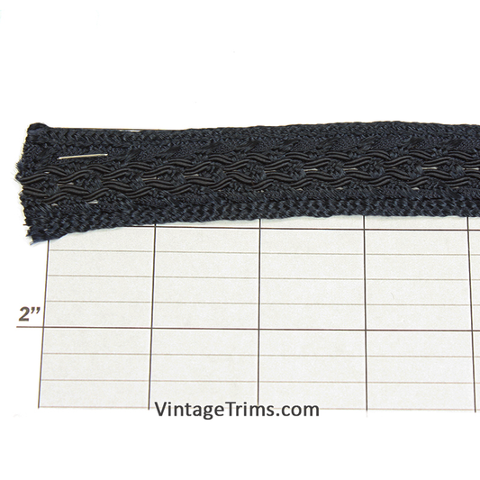 Navy Chainstitch Braid 1"