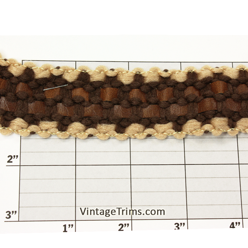 Double Leatherette Inset Braid 1-3/8" - 2 Colorways
