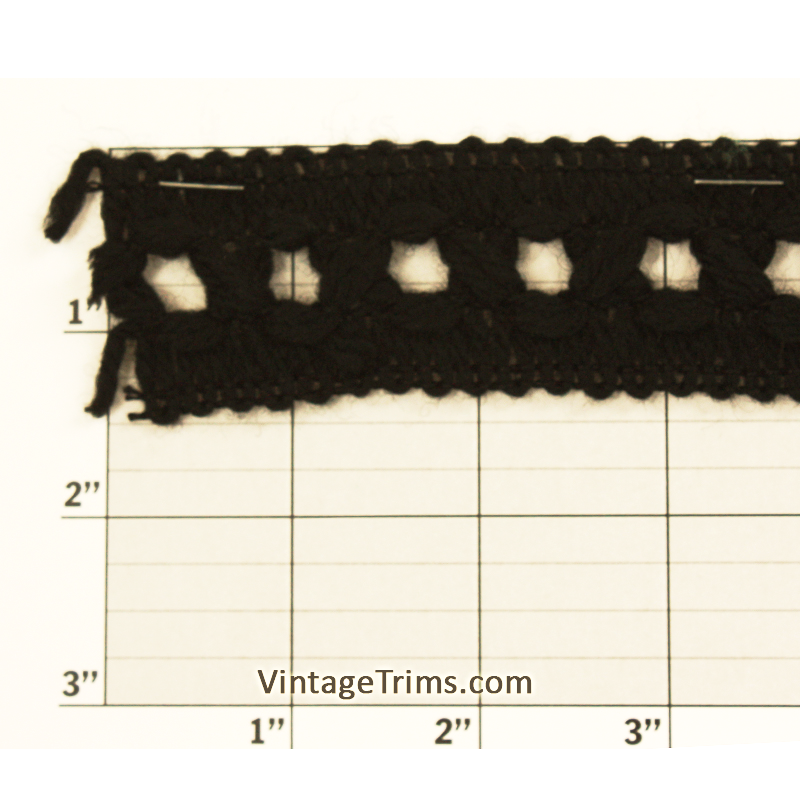 Wool Braid Trim 1-3/8" Black