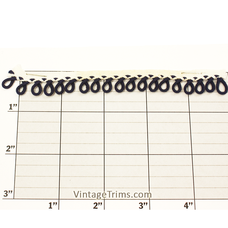 Loop Braid 9/16" Navy White