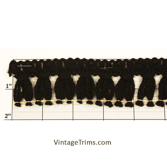 Tassel Brush Fringe 2" Black