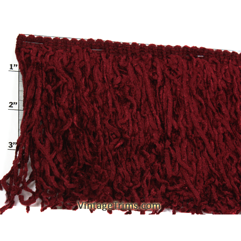 Versaille Solid Color Rayon Chenille Fringe 5" - 26 Colors