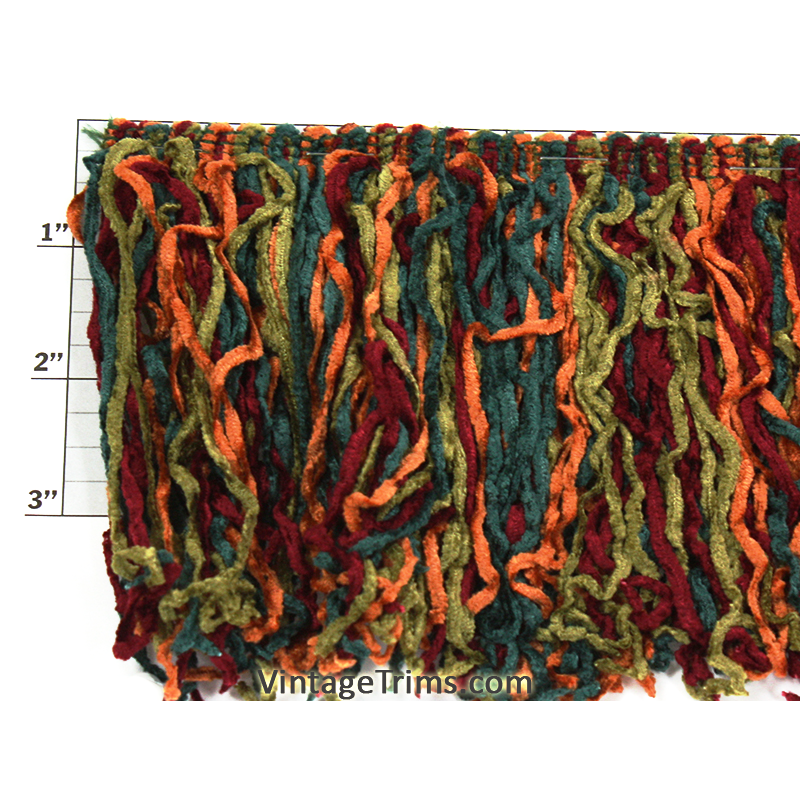 Versaille Multicolor Rayon Chenille Fringe 5" - 16 Colorways