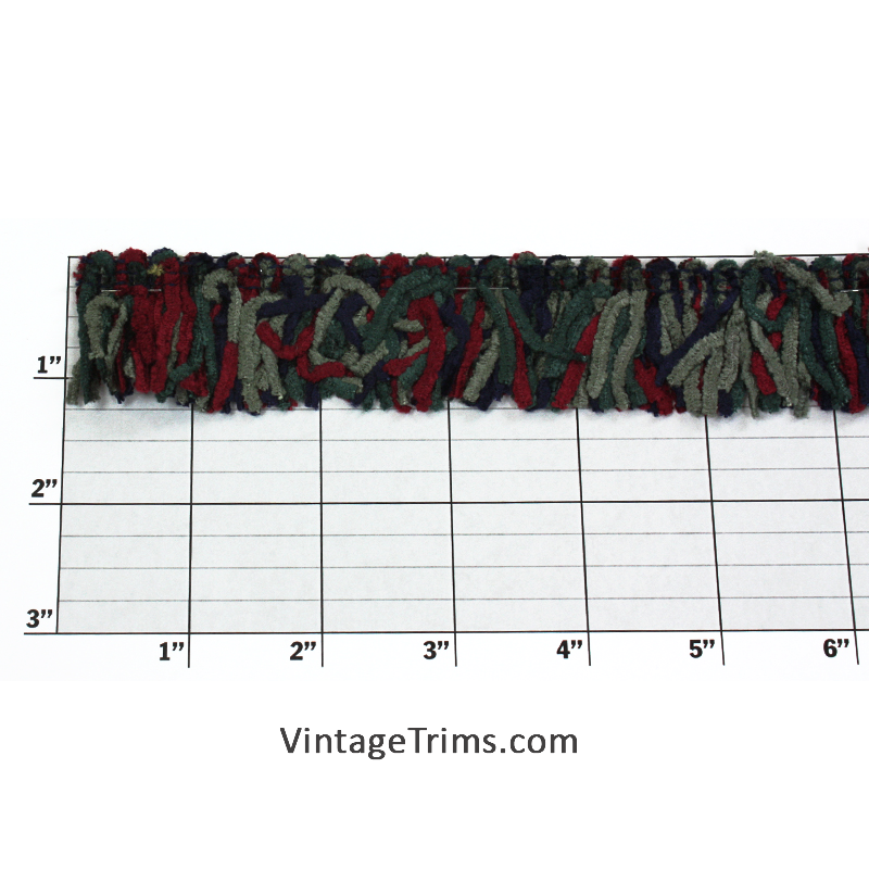 Versaille Multicolor Rayon Chenille Fringe 1-1/4" (Per Yard) 27 Colors