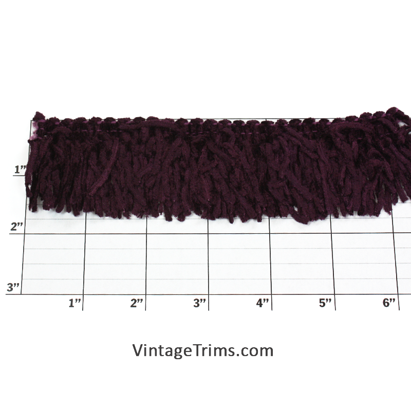 Versaille Solid Color Rayon Chenille Fringe 1-3/4" (Per Yard) 24 Colors