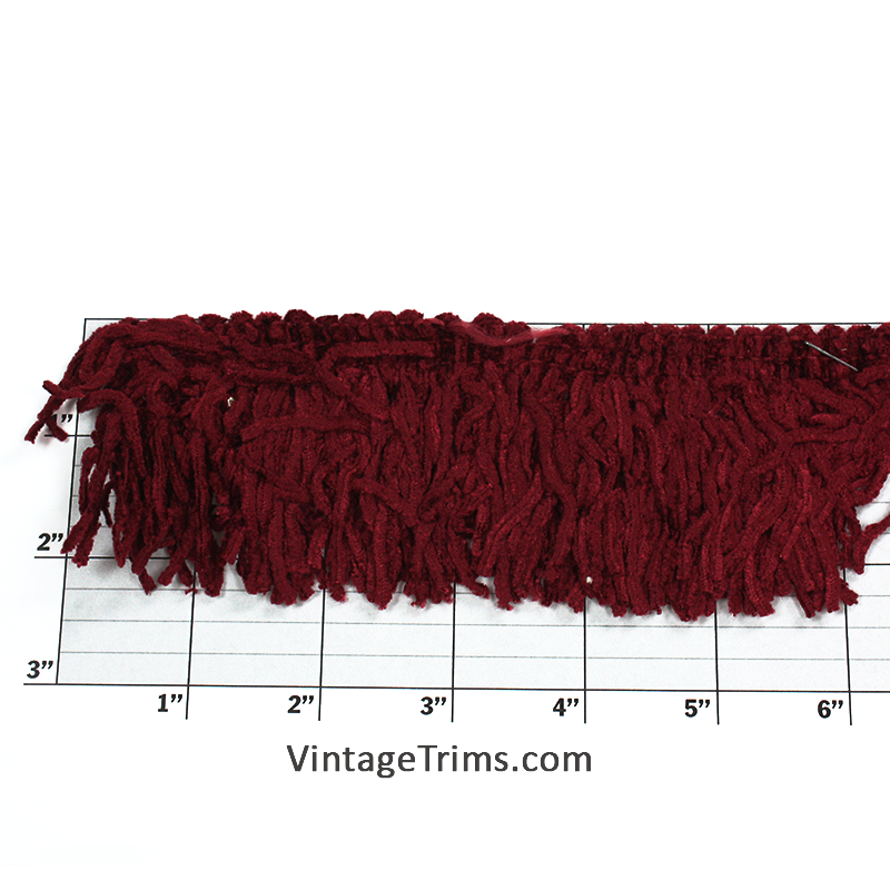 Versaille Collection Solid Color Rayon Chenille Fringe 2-1/2"