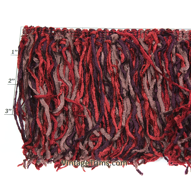 Versaille Multicolor Rayon Chenille Fringe 5" - 16 Colorways