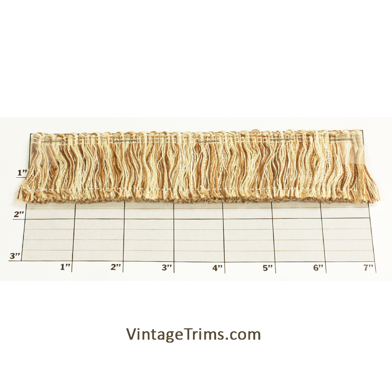 Brush Fringe 1-3/4" (Per Yard) Tan Multi