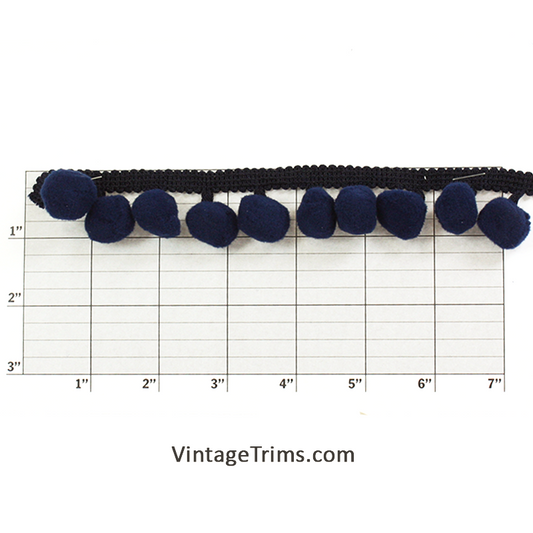 Ball Fringe 3/4" (Per Yard) Dark Blue