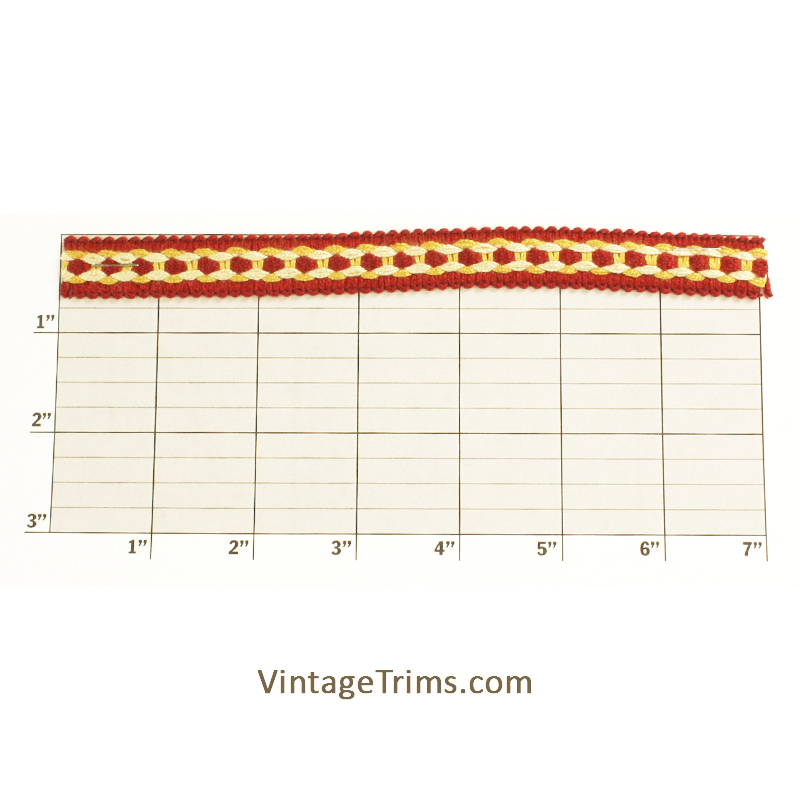 Inset Gimp Braid 5/8" (Per Yard) 3 Colors