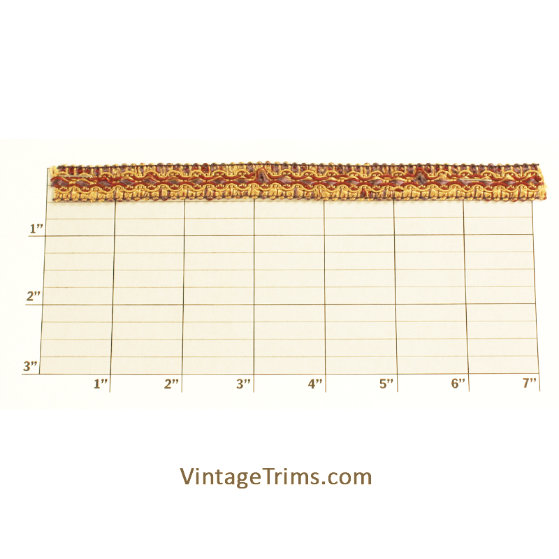 Inset Gimp Braid 5/8" (Per Yard) 3 Colors