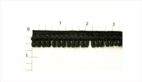Black Rayon Fringe Fabric Trim