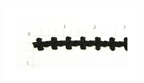 Black Bow Braid Fabric Trim