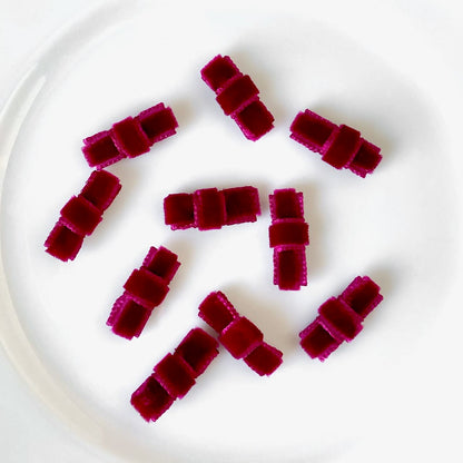 Tiny Velvet Square Bows 100 pieces