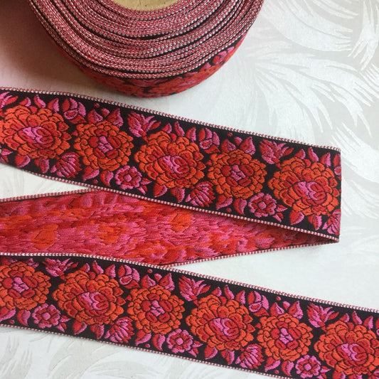 Wide Floral Jacquard 2-1/4"